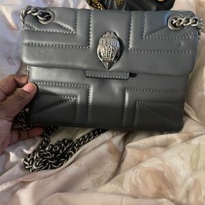 Kurt Geiger “the Kensington” mini Dark Gray Quilted Crossbody Bag